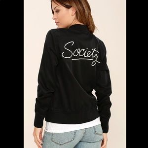 Amuse Society Axel Black Bomber Jacket